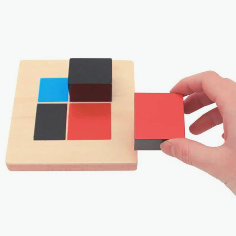 Montessori Binomial Cube Set kid playing.