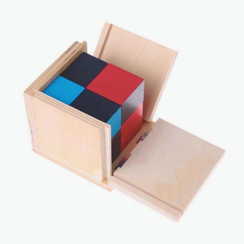 Montessori Binomial Cube Set top view.