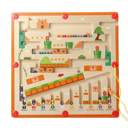 Montessori Magnetic Maze Puzzle Toy white background.